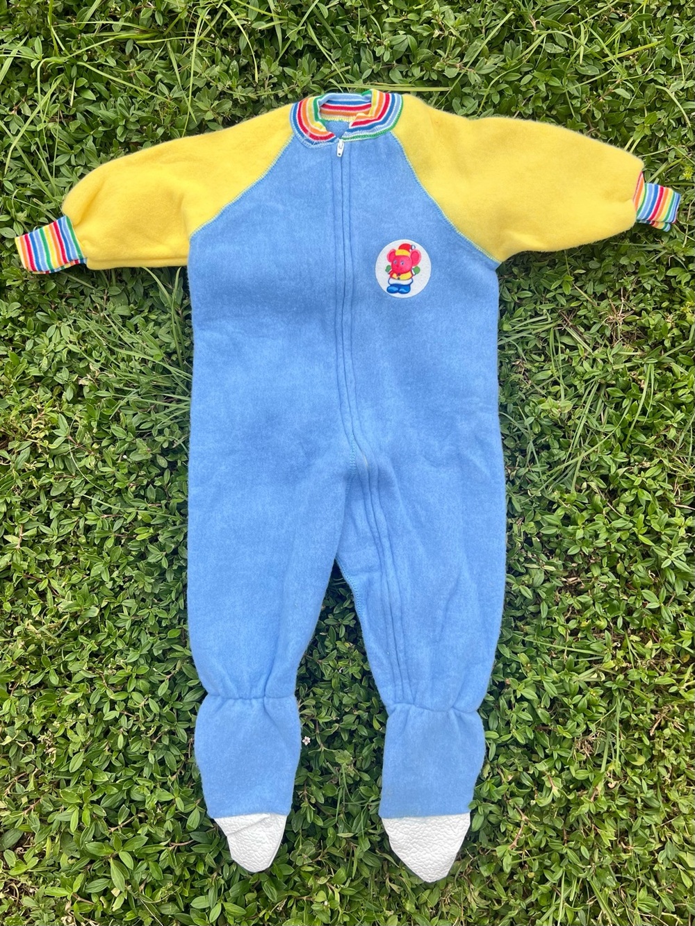 Vintage Infant Footed Onesie Fleece Sleeper
